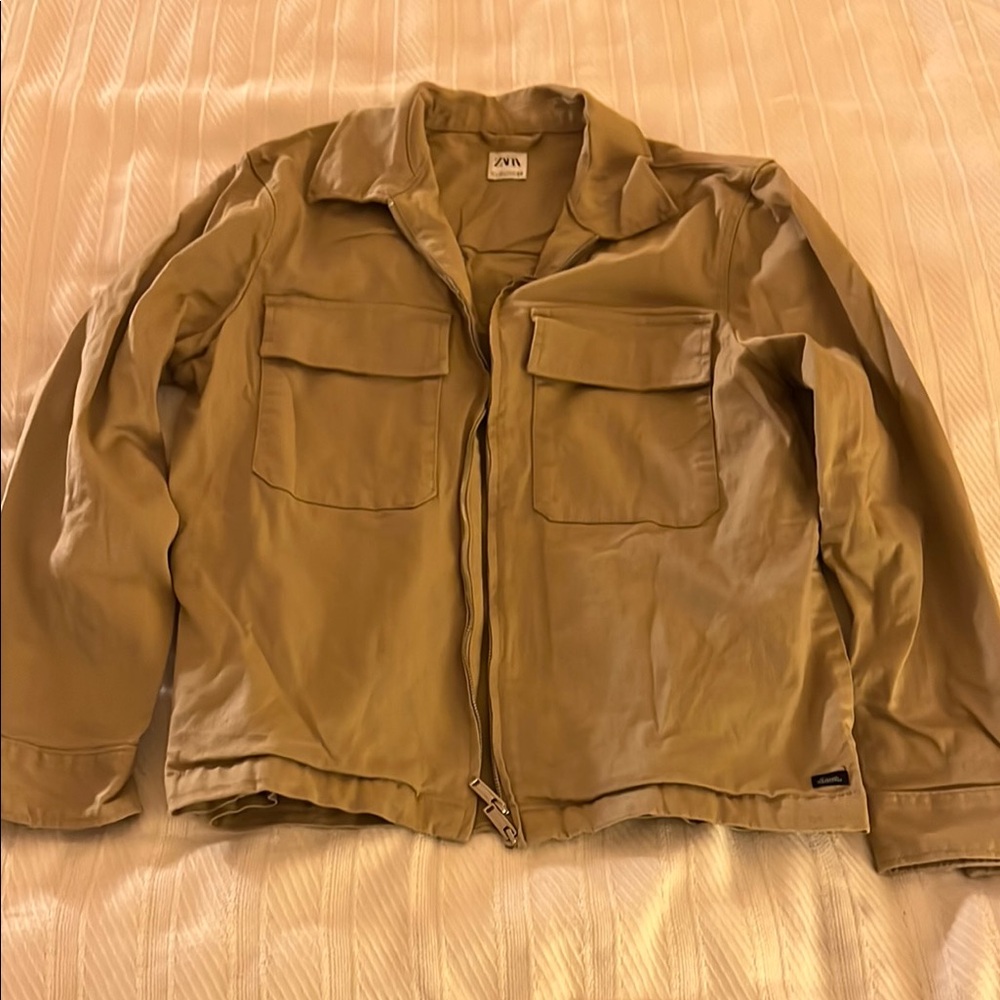 Preowned Zara Men's Beige Jacket Size Large